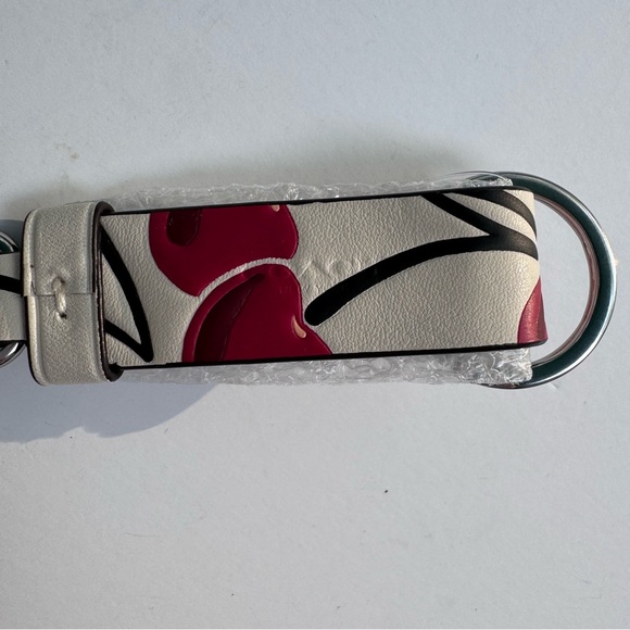 Coach CZ088 Cherry Print Trigger Snap Bag Charm Key Fob Keychain NWT - Picture 6 of 13